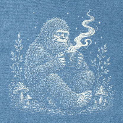 Sasquatch Drinking Coffee Kids Cotton T-Shirt