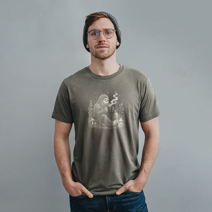 Sasquatch Drinking Coffee T-Shirt