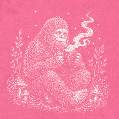 Sasquatch Drinking Coffee Premium Long Sleeve