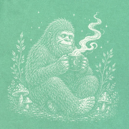 Sasquatch Drinking Coffee Premium Long Sleeve