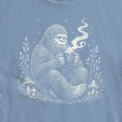Sasquatch Drinking Coffee Crewneck Sweatshirt