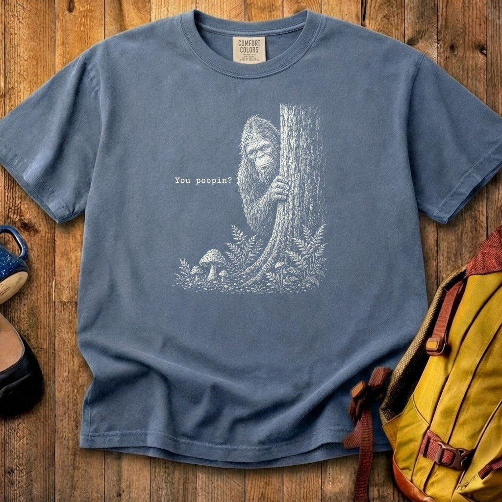 Sasquatch You Poopin? Cotton T-Shirt