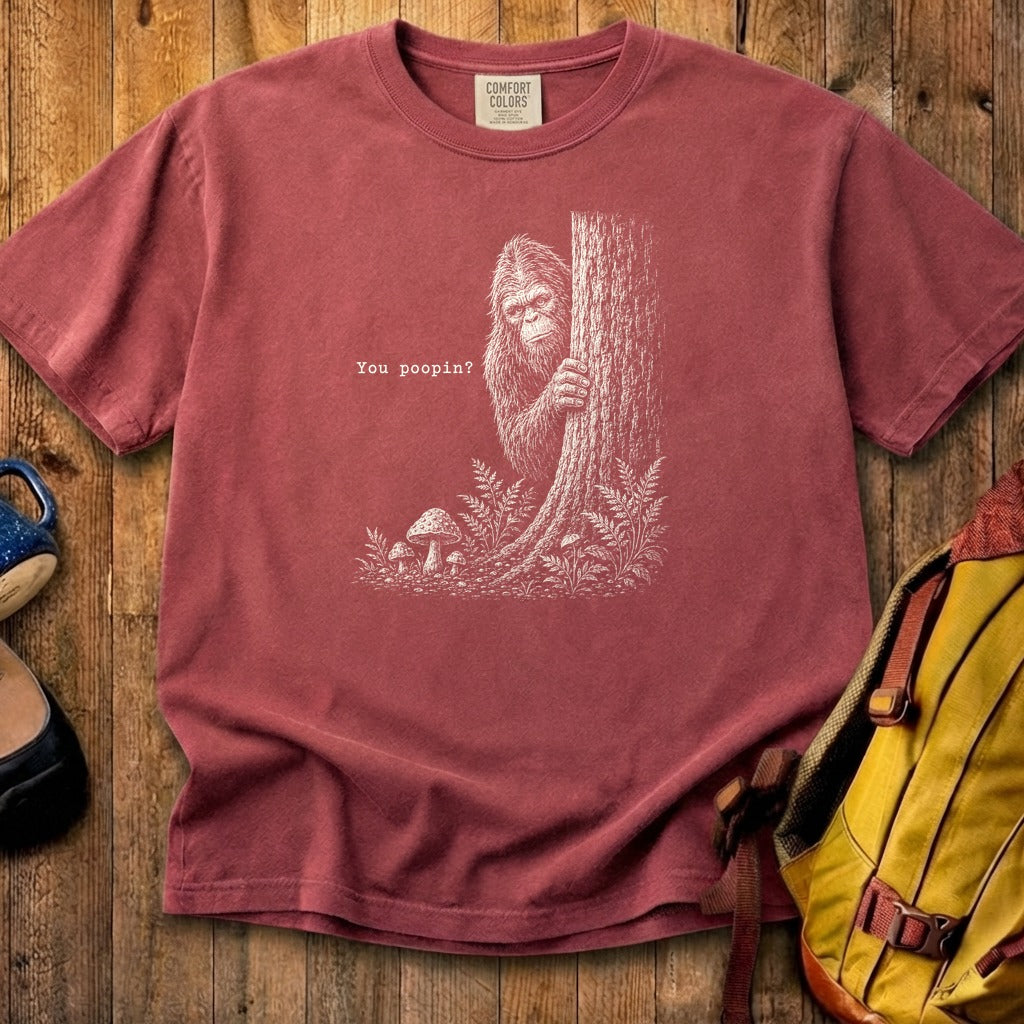 Sasquatch You Poopin? Cotton T-Shirt