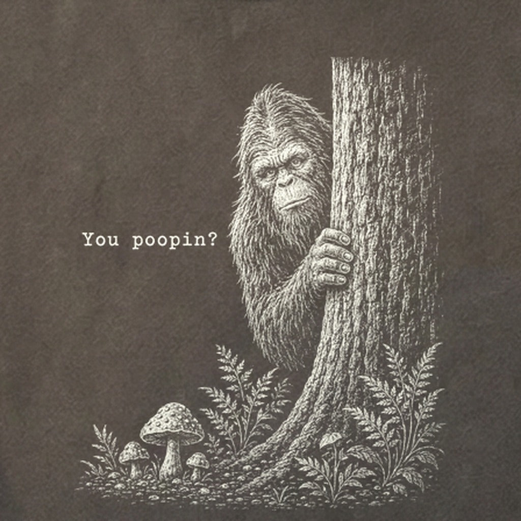 Sasquatch You Poopin? Cotton T-Shirt
