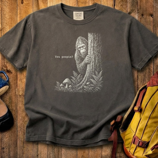 Sasquatch You Poopin? Cotton T-Shirt