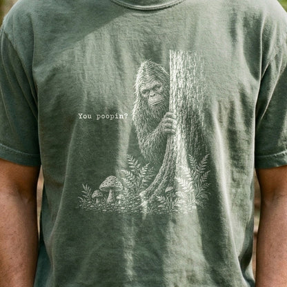 Sasquatch You Poopin? Cotton T-Shirt