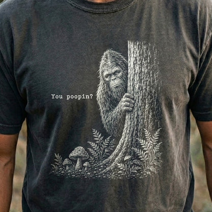 Sasquatch You Poopin? Cotton T-Shirt