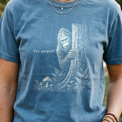Sasquatch You Poopin? Cotton T-Shirt