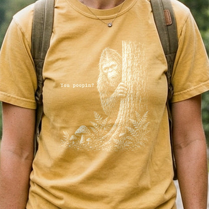 Sasquatch You Poopin? Cotton T-Shirt