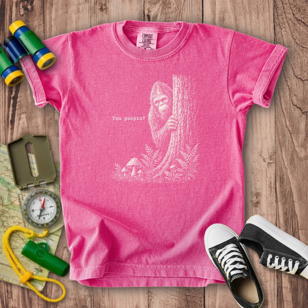 Sasquatch You Poopin? Kids Cotton T-Shirt