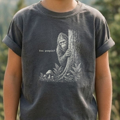 Sasquatch You Poopin? Kids Cotton T-Shirt