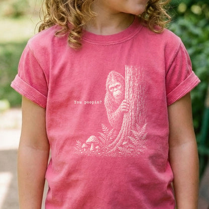 Sasquatch You Poopin? Kids Cotton T-Shirt