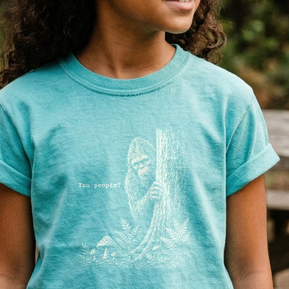 Sasquatch You Poopin? Kids Cotton T-Shirt