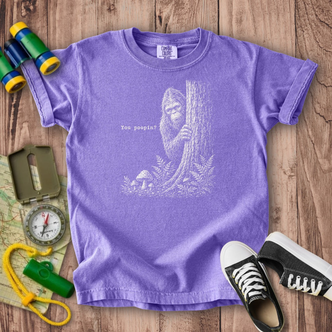 Sasquatch You Poopin? Kids Cotton T-Shirt