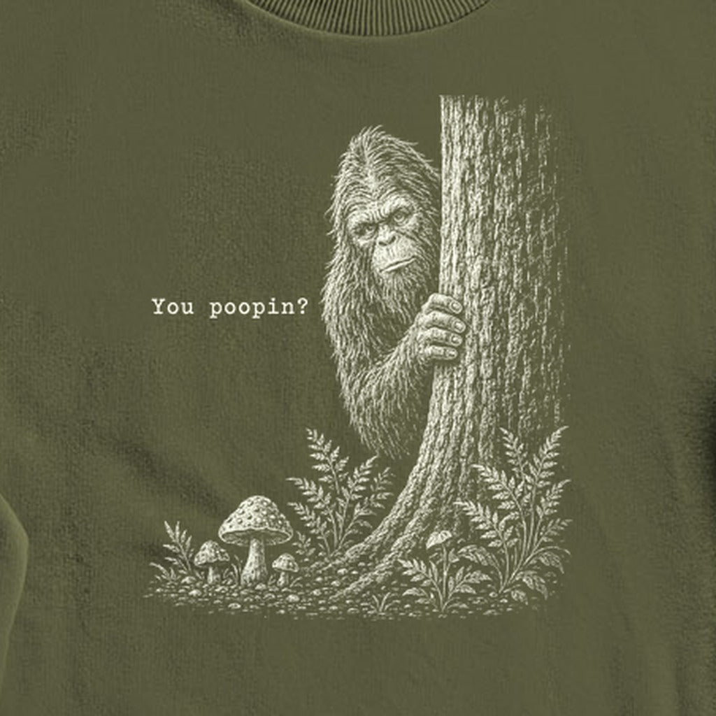Sasquatch You Poopin? Crewneck Sweatshirt
