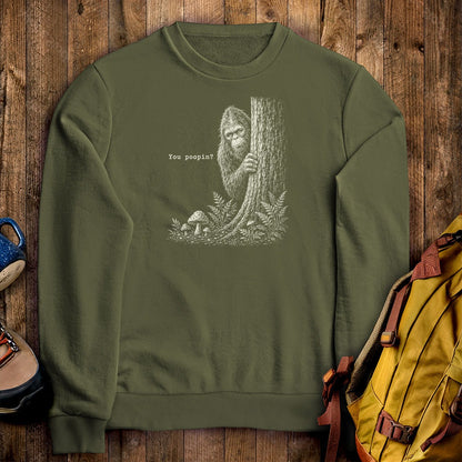 Sasquatch You Poopin? Crewneck Sweatshirt