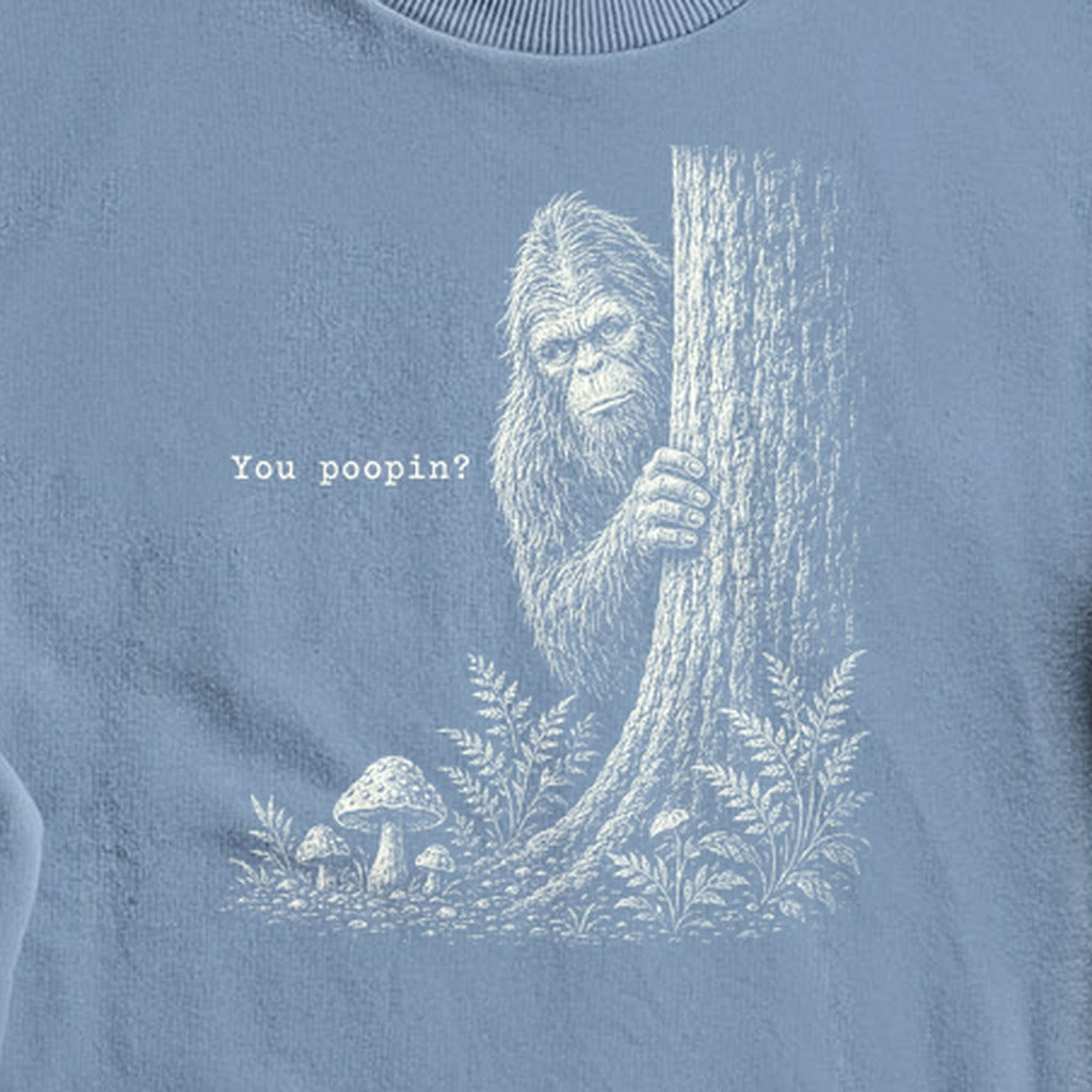 Sasquatch You Poopin? Crewneck Sweatshirt