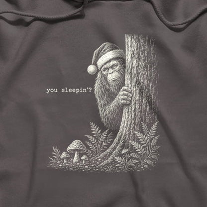 Sasquatch Santa You Sleepin Hoodie