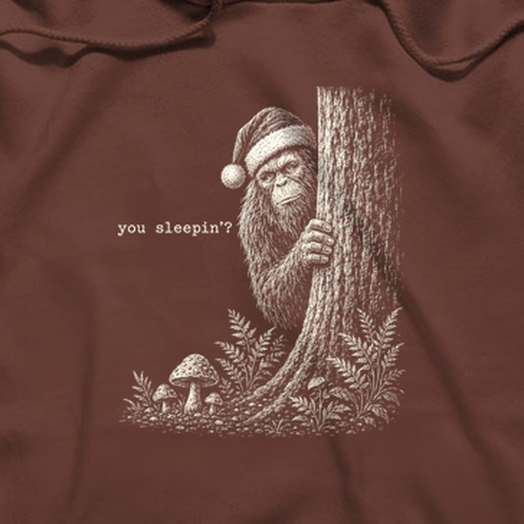 Sasquatch Santa You Sleepin Hoodie