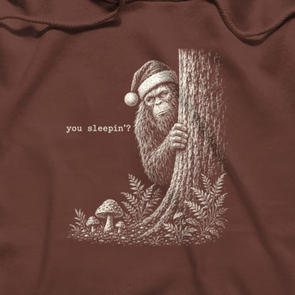 Sasquatch Santa You Sleepin Hoodie