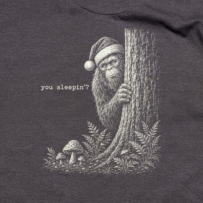 Sasquatch Santa You Sleepin T-Shirt