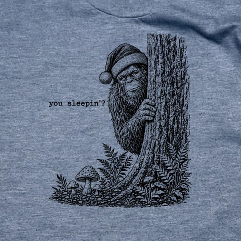 Sasquatch Santa You Sleepin T-Shirt