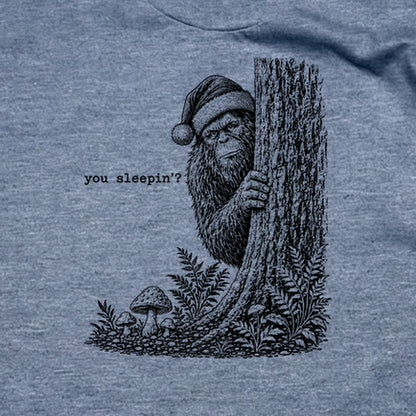 Sasquatch Santa You Sleepin T-Shirt