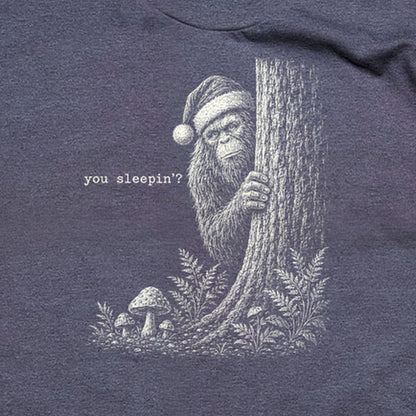 Sasquatch Santa You Sleepin T-Shirt