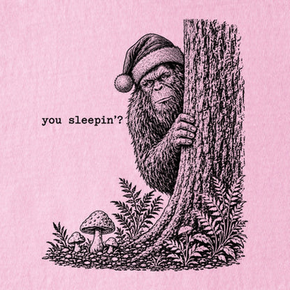 Sasquatch Santa You Sleepin Kids Cotton T-Shirt