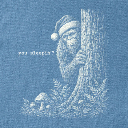 Sasquatch Santa You Sleepin Kids Cotton T-Shirt
