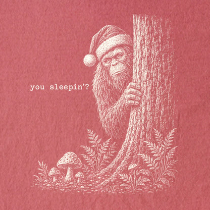 Sasquatch Santa You Sleepin Kids Cotton T-Shirt