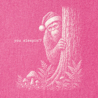Sasquatch Santa You Sleepin Kids Cotton T-Shirt
