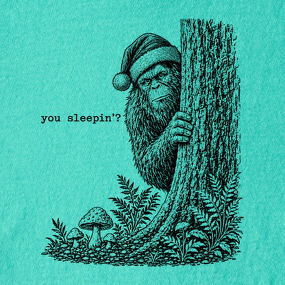 Sasquatch Santa You Sleepin Kids Cotton T-Shirt
