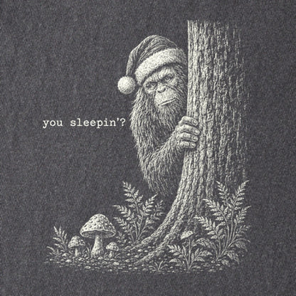Sasquatch Santa You Sleepin Kids Cotton T-Shirt