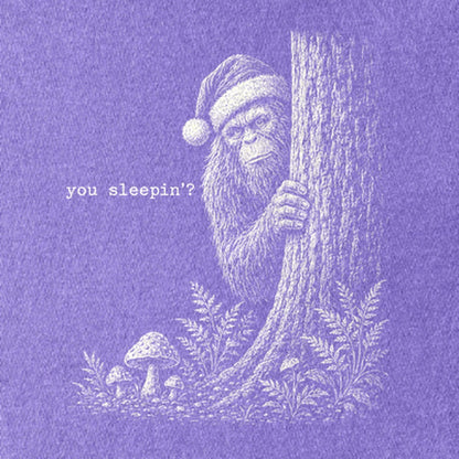 Sasquatch Santa You Sleepin Kids Cotton T-Shirt
