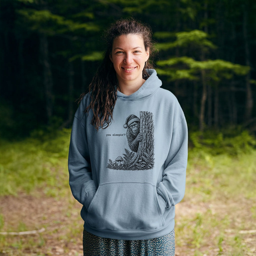 Sasquatch Santa You Sleepin Hoodie