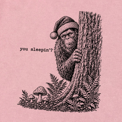 Sasquatch Santa You Sleepin Premium Long Sleeve