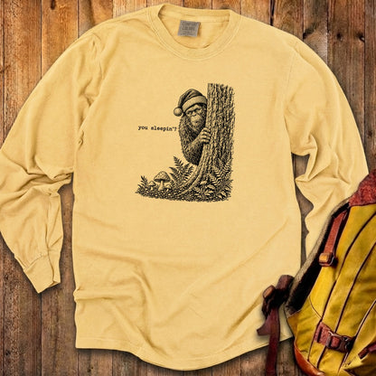 Sasquatch Santa You Sleepin Premium Long Sleeve