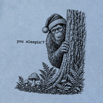 Sasquatch Santa You Sleepin Premium Long Sleeve