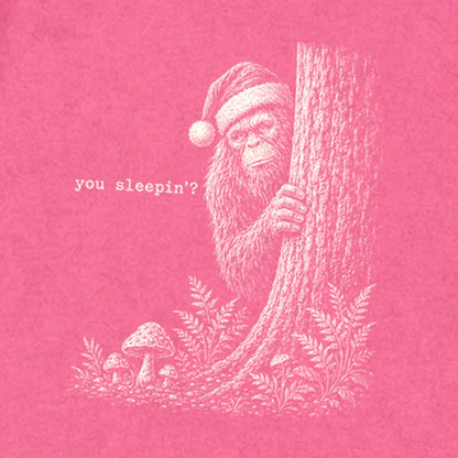Sasquatch Santa You Sleepin Premium Long Sleeve
