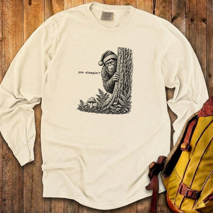 Sasquatch Santa You Sleepin Premium Long Sleeve