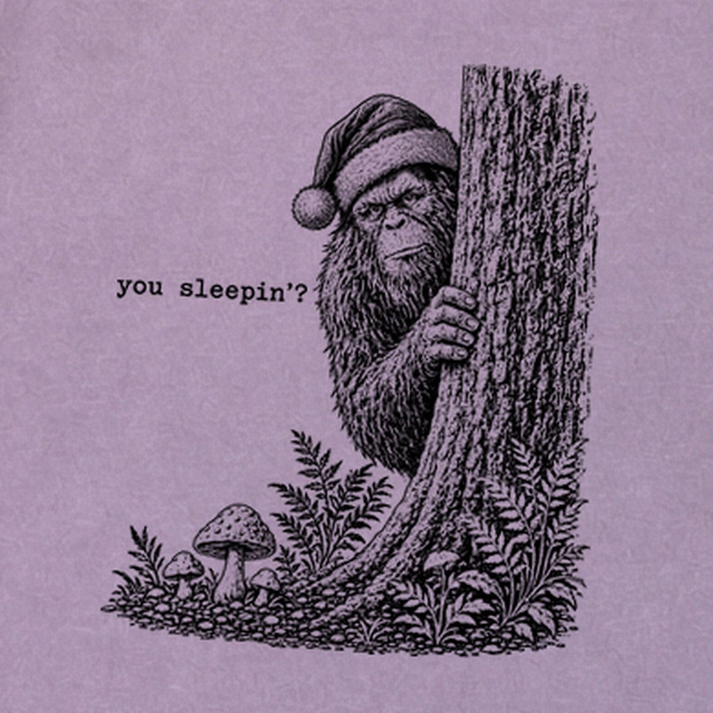 Sasquatch Santa You Sleepin Premium Long Sleeve