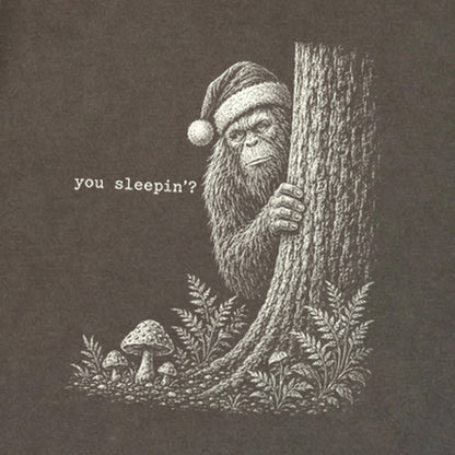 Sasquatch Santa You Sleepin Premium Long Sleeve