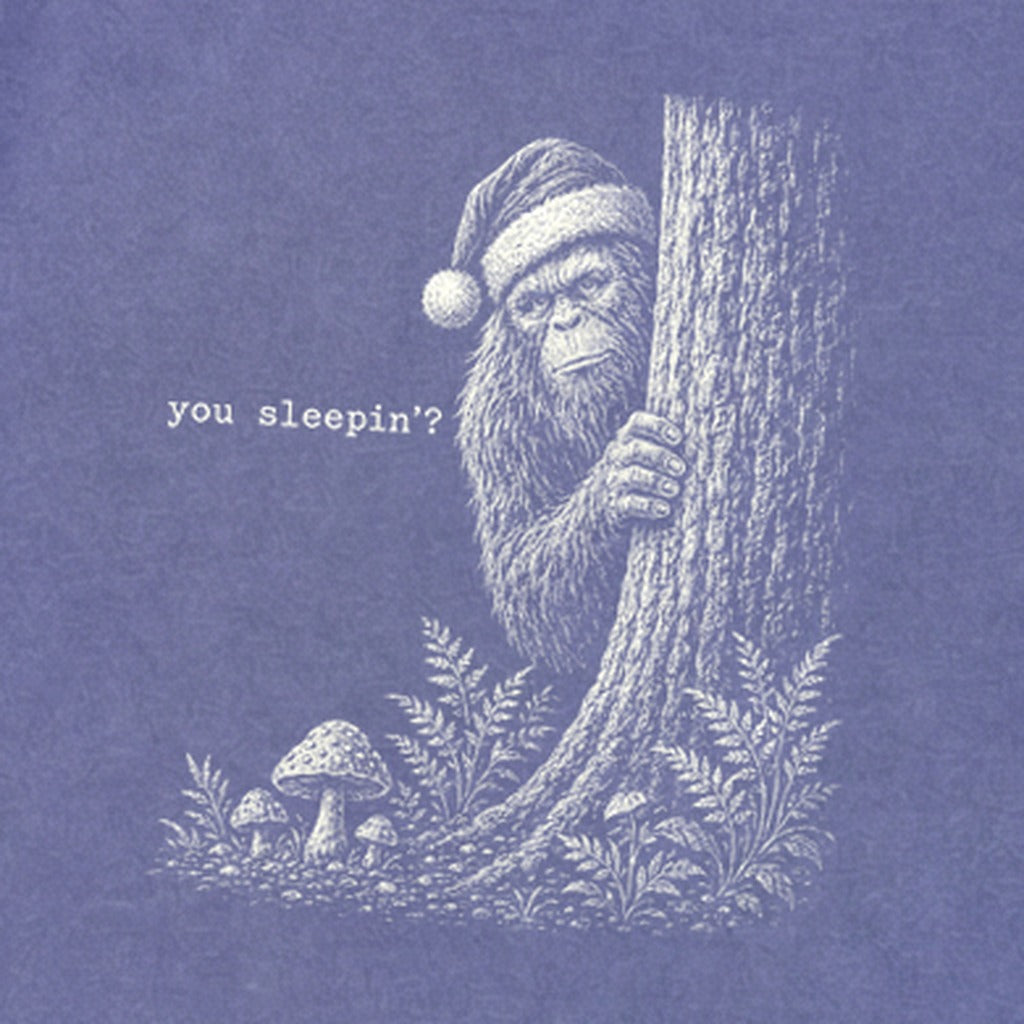 Sasquatch Santa You Sleepin Premium Long Sleeve