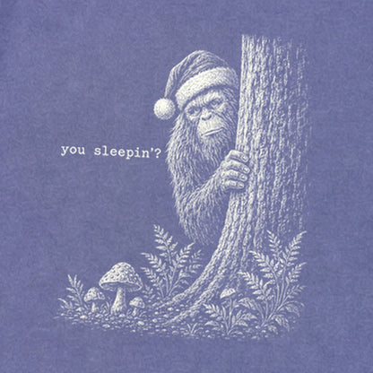 Sasquatch Santa You Sleepin Premium Long Sleeve