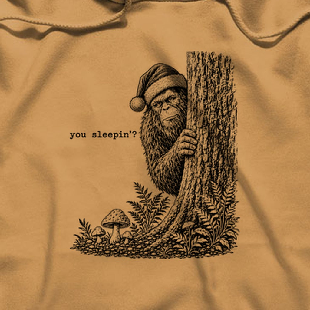 Sasquatch Santa You Sleepin Hoodie