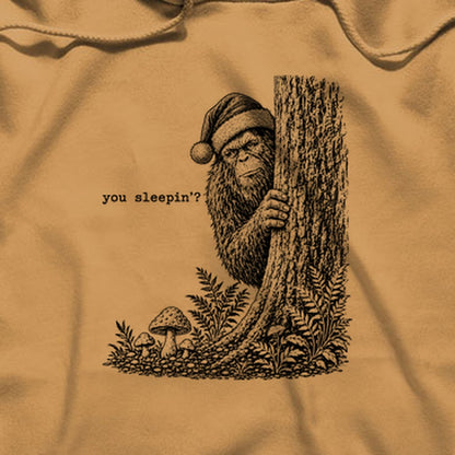 Sasquatch Santa You Sleepin Hoodie