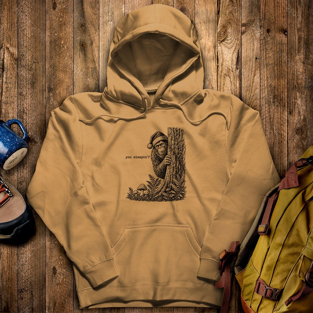 Sasquatch Santa You Sleepin Hoodie