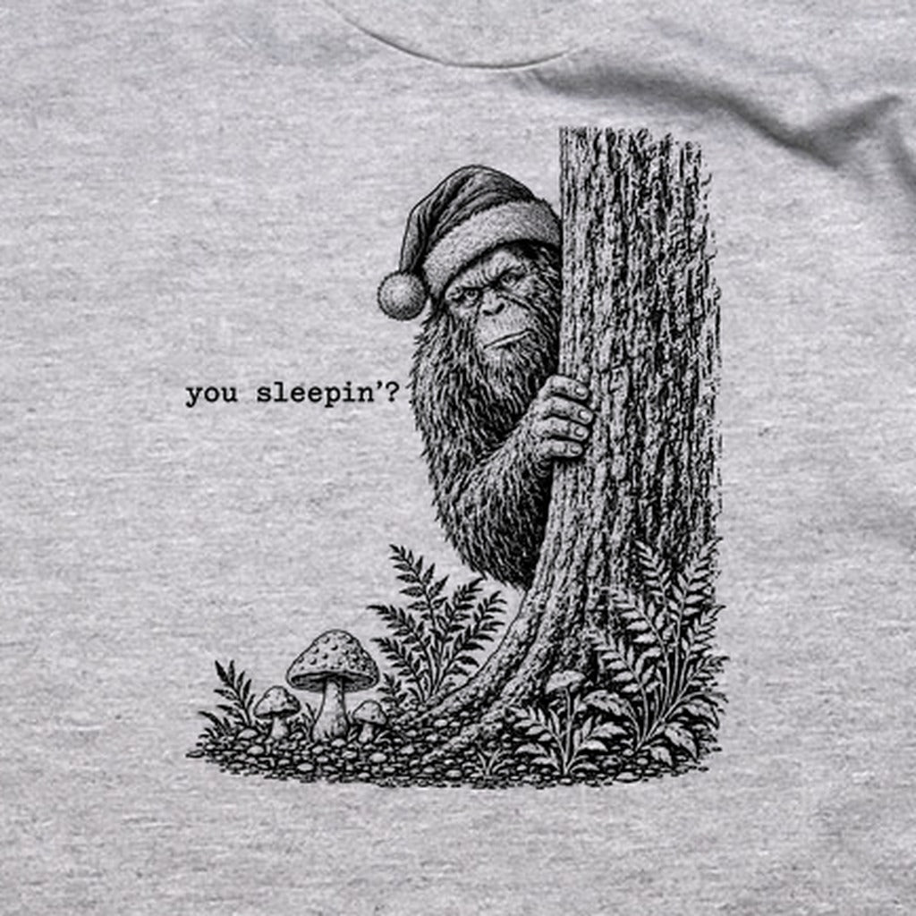 Sasquatch Santa You Sleepin T-Shirt