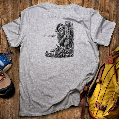 Sasquatch Santa You Sleepin T-Shirt